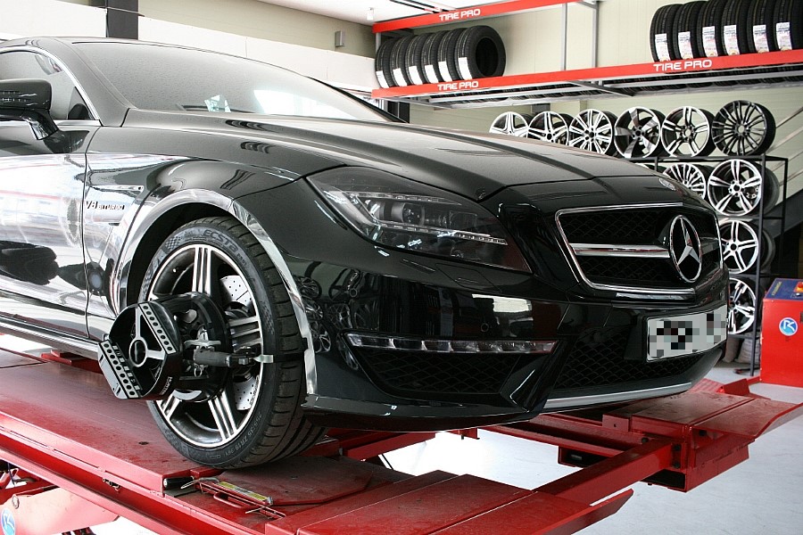 벤츠 CLS63 AMG 얼라이먼트작업.타이어쏠림
