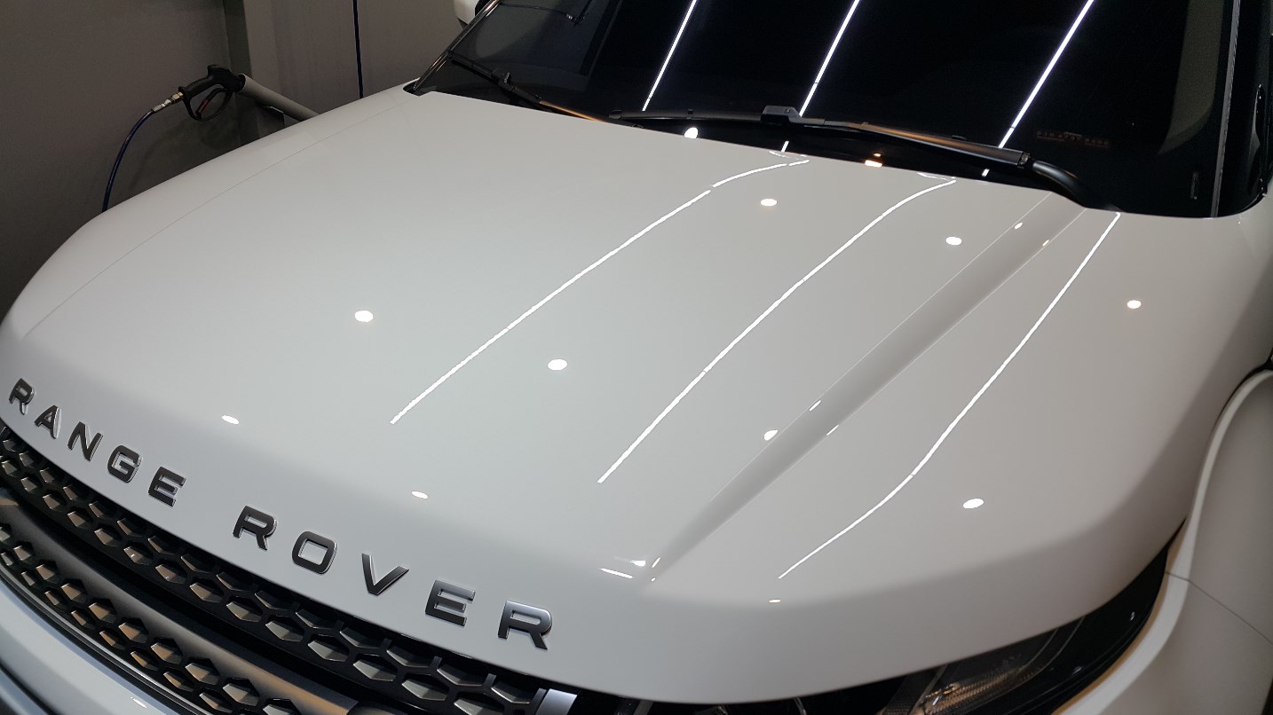 랜드로버 이보크 도장면정리와 EXOv2코팅, 그리고 유막제거